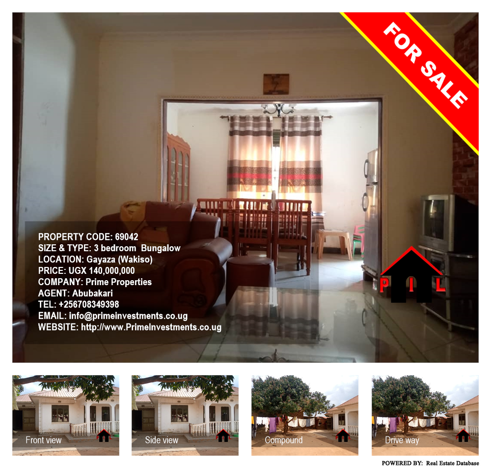 3 bedroom Bungalow  for sale in Gayaza Wakiso Uganda, code: 69042