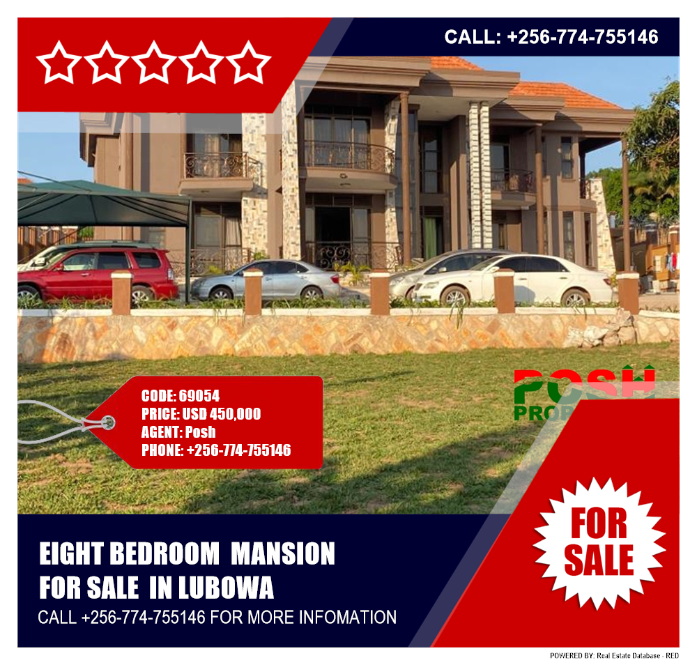 8 bedroom Mansion  for sale in Lubowa Wakiso Uganda, code: 69054