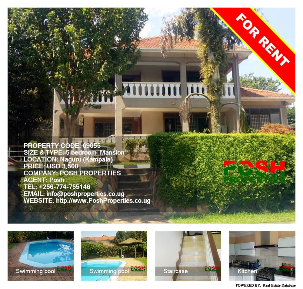 5 bedroom Mansion  for rent in Naguru Kampala Uganda, code: 69055