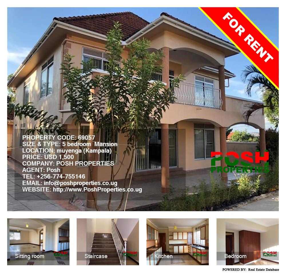 5 bedroom Mansion  for rent in Muyenga Kampala Uganda, code: 69057