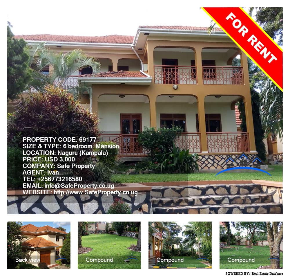 6 bedroom Mansion  for rent in Naguru Kampala Uganda, code: 69177