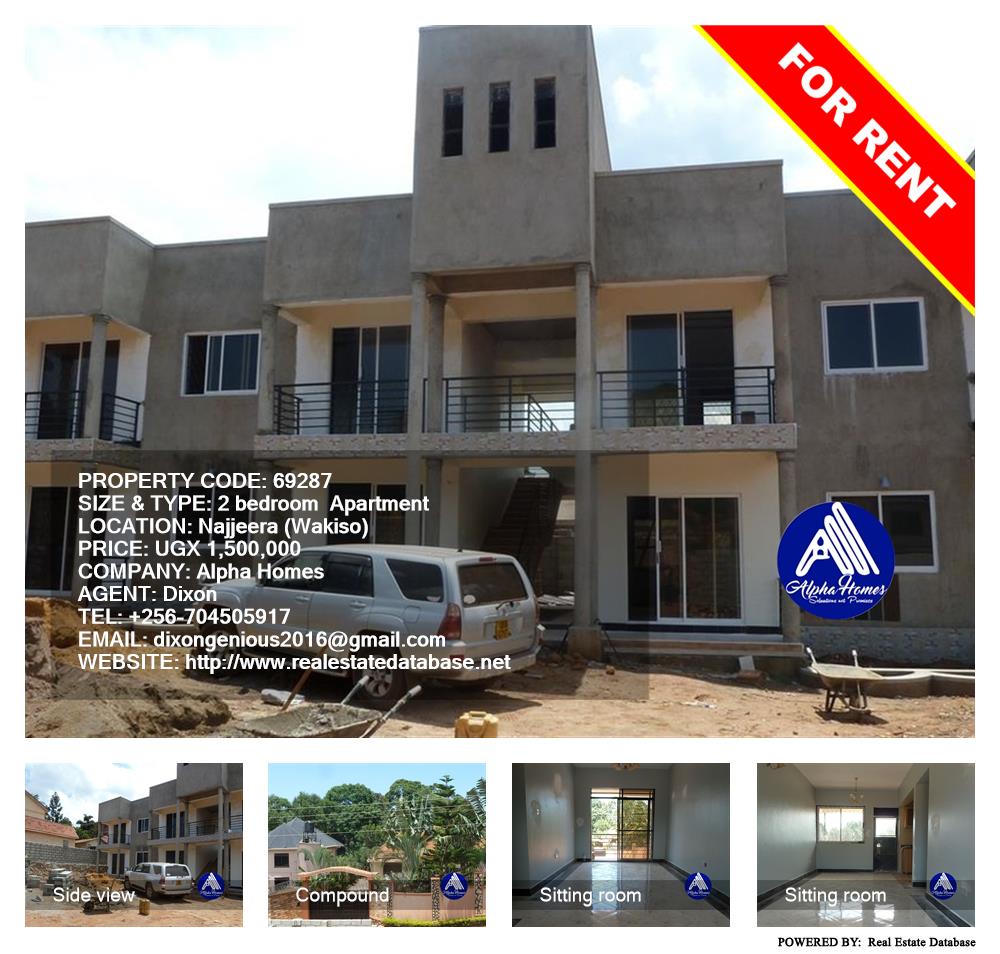 2 bedroom Apartment  for rent in Najjera Wakiso Uganda, code: 69287