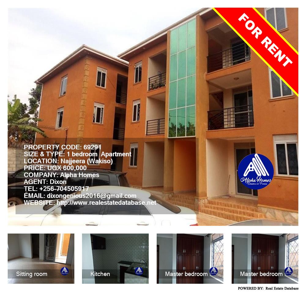 1 bedroom Apartment  for rent in Najjera Wakiso Uganda, code: 69291
