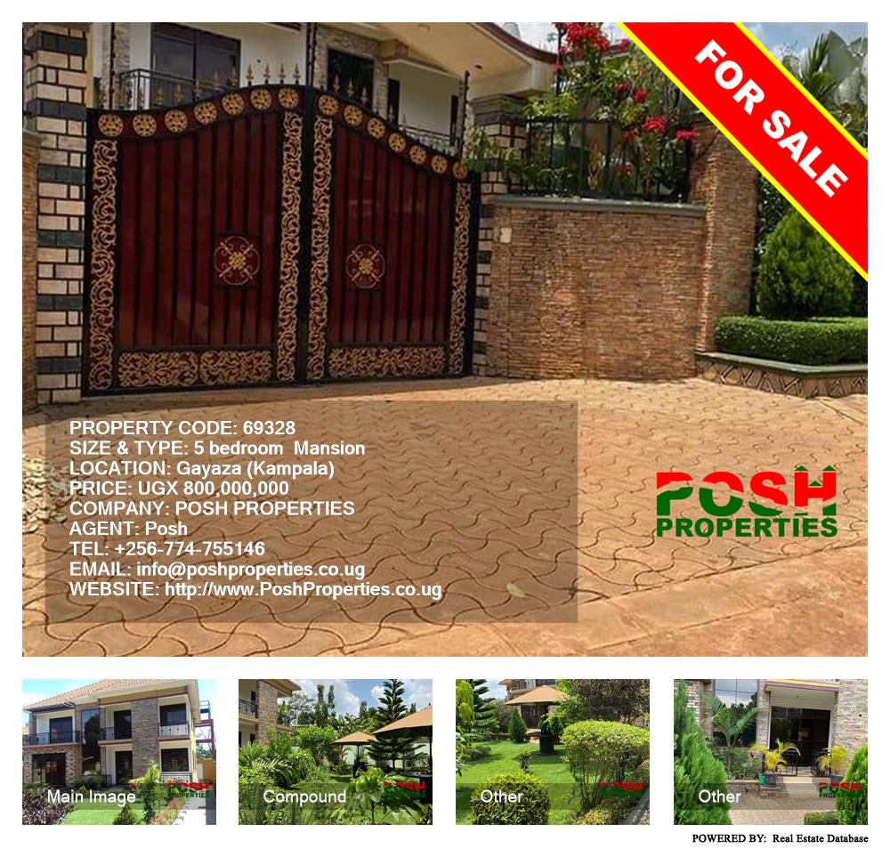 5 bedroom Mansion  for sale in Gayaza Kampala Uganda, code: 69328