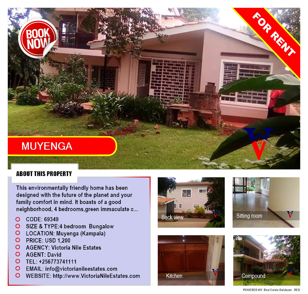 4 bedroom Bungalow  for rent in Muyenga Kampala Uganda, code: 69349