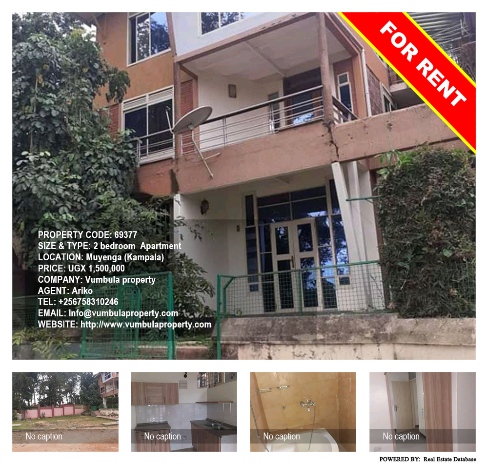 2 bedroom Apartment  for rent in Muyenga Kampala Uganda, code: 69377