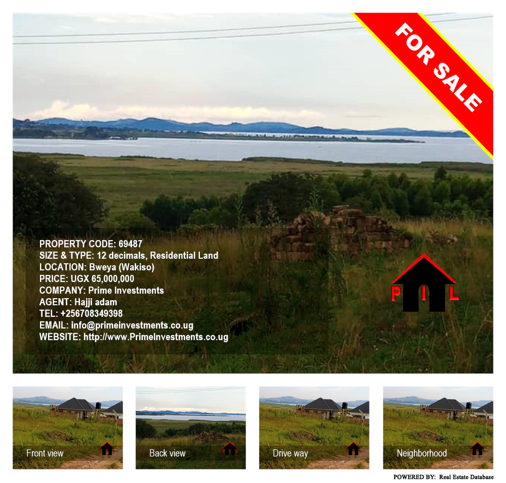 Residential Land  for sale in Bweya Wakiso Uganda, code: 69487