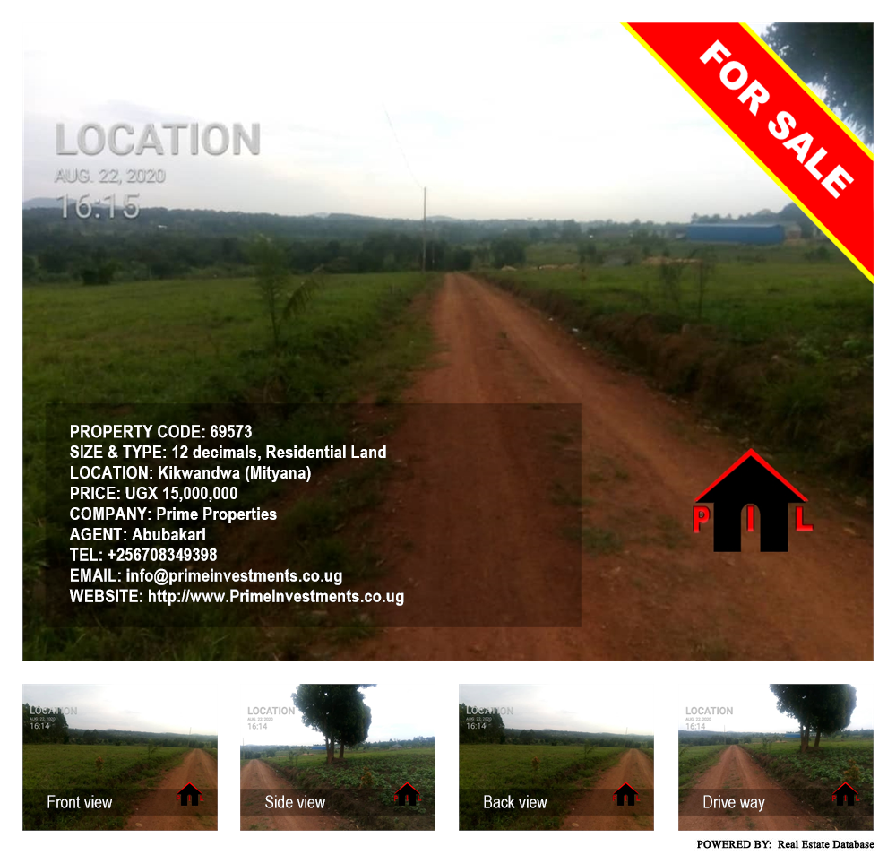Residential Land  for sale in Kikwandwa Mityana Uganda, code: 69573