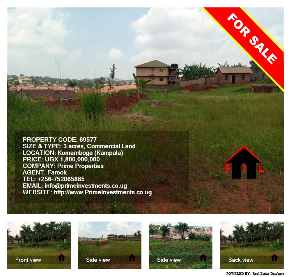 Commercial Land  for sale in Komamboga Kampala Uganda, code: 69577