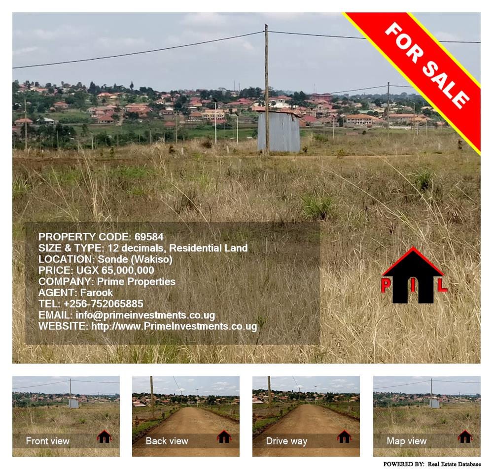 Residential Land  for sale in Sonde Wakiso Uganda, code: 69584