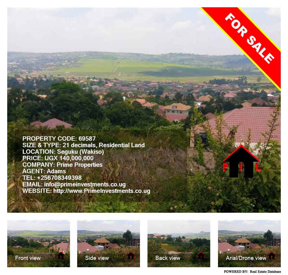 Residential Land  for sale in Seguku Wakiso Uganda, code: 69587