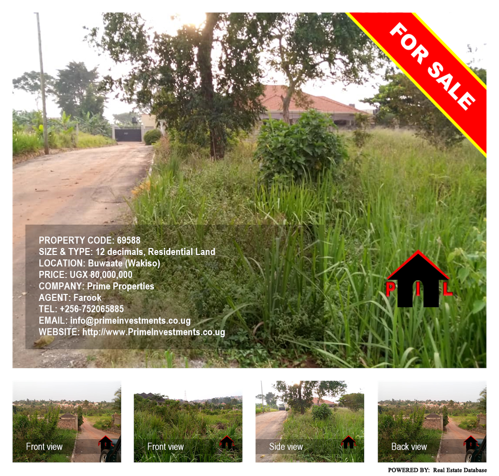 Residential Land  for sale in Buwaate Wakiso Uganda, code: 69588