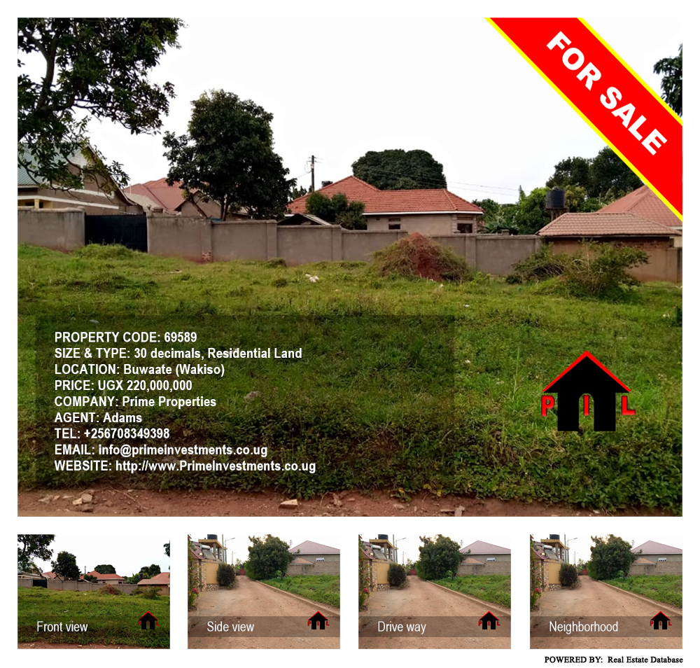 Residential Land  for sale in Buwaate Wakiso Uganda, code: 69589