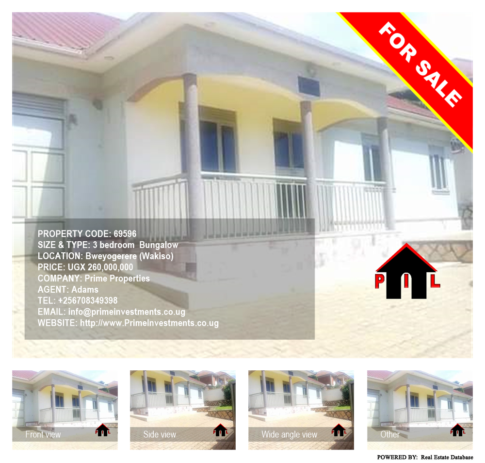 3 bedroom Bungalow  for sale in Bweyogerere Wakiso Uganda, code: 69596