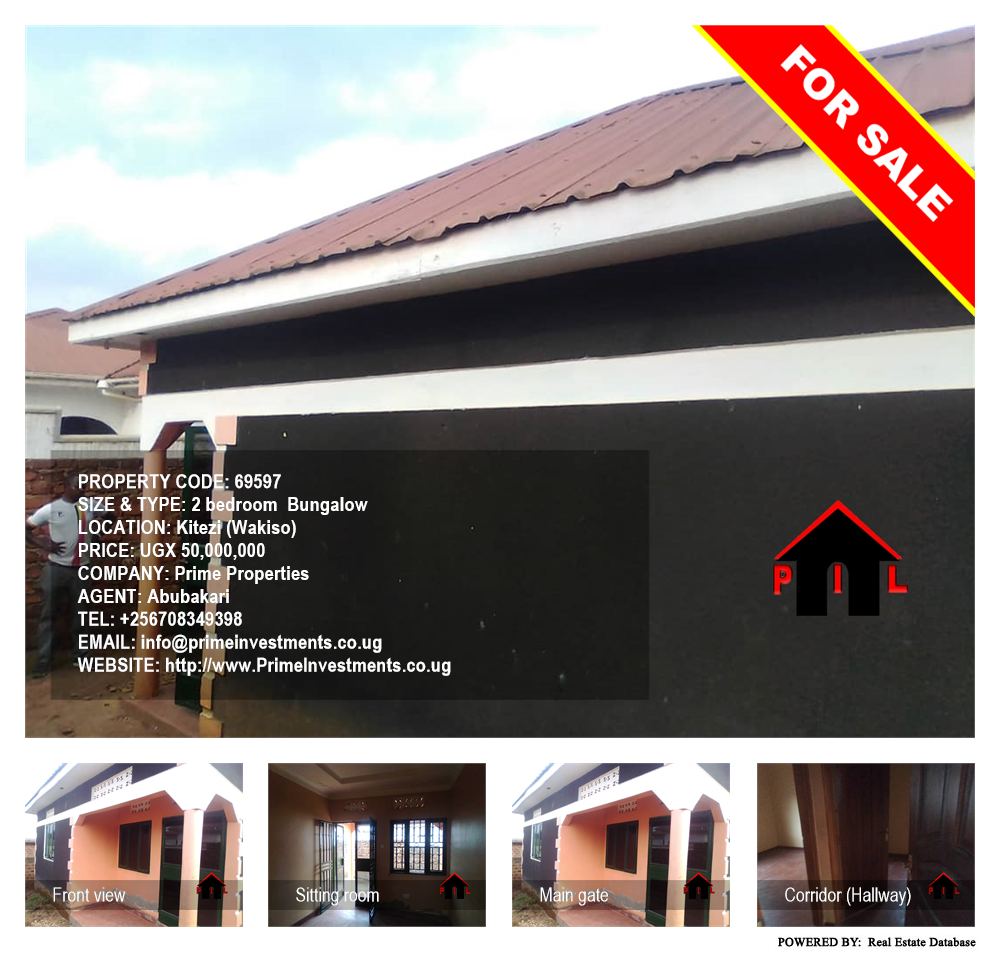 2 bedroom Bungalow  for sale in Kiteezi Wakiso Uganda, code: 69597