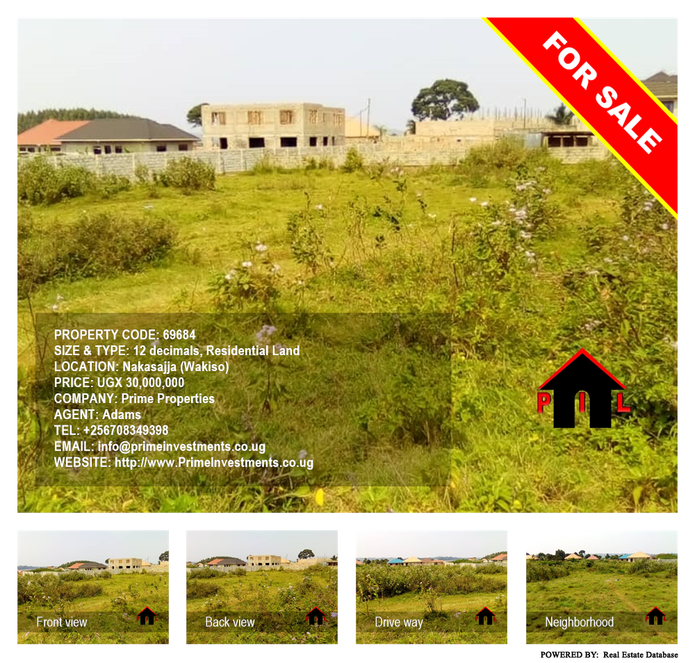 Residential Land  for sale in Nakassajja Wakiso Uganda, code: 69684