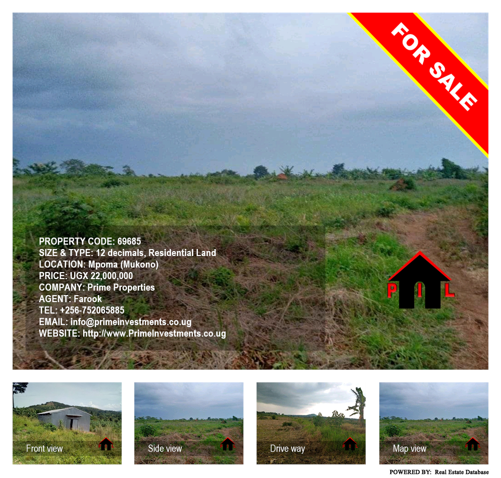 Residential Land  for sale in Mpoma Mukono Uganda, code: 69685