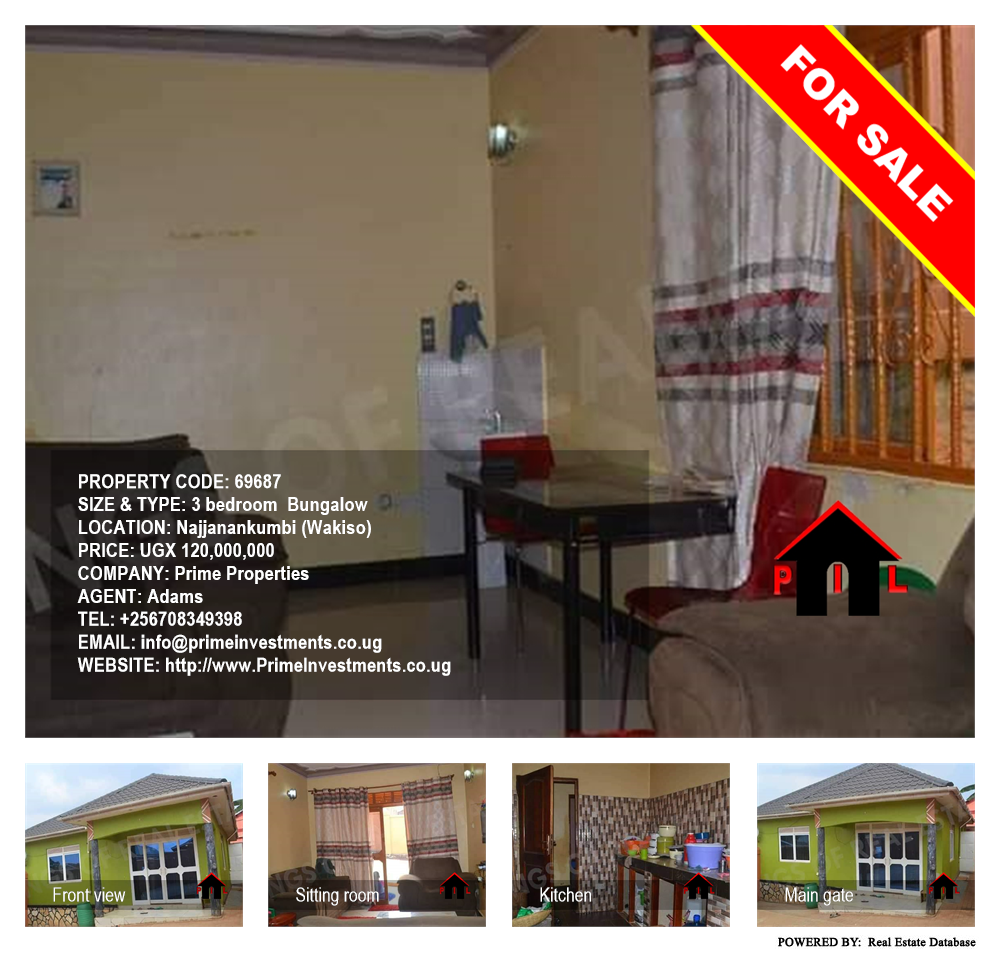 3 bedroom Bungalow  for sale in Najjanankumbi Wakiso Uganda, code: 69687