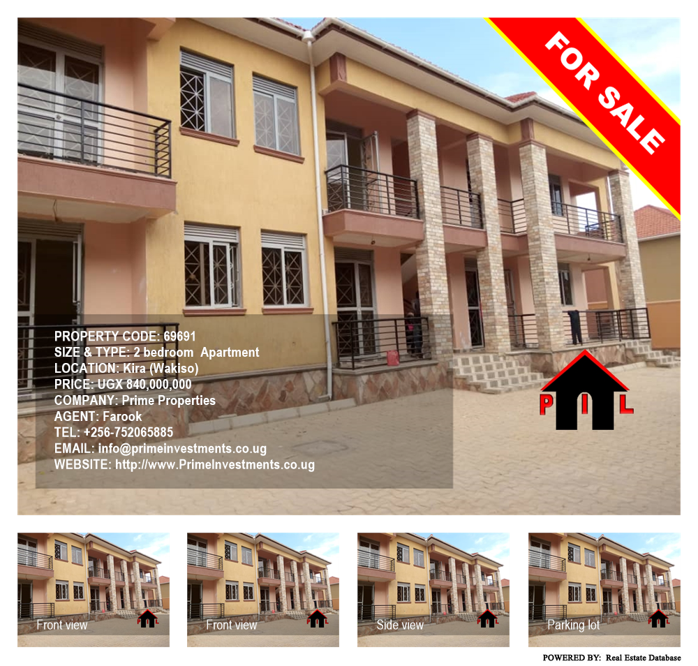 2 bedroom Apartment  for sale in Kira Wakiso Uganda, code: 69691