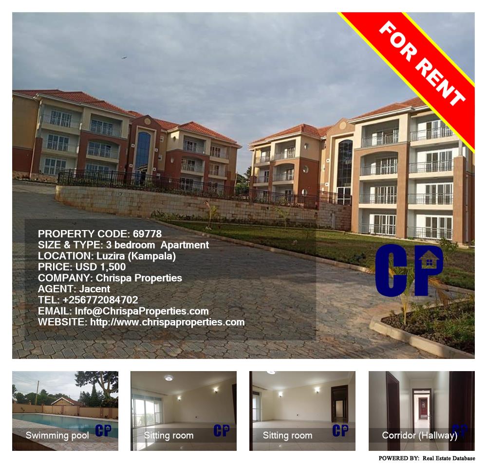 3 bedroom Apartment  for rent in Luzira Kampala Uganda, code: 69778