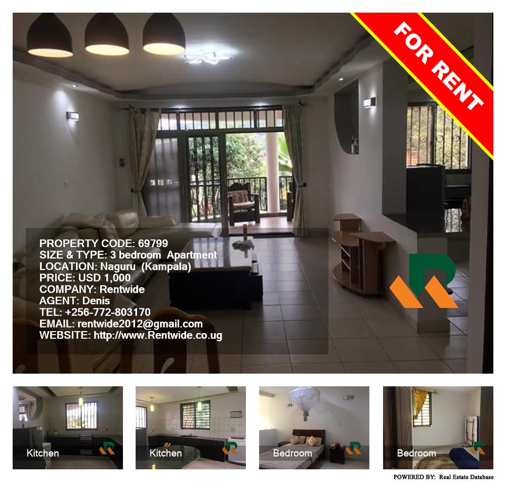 3 bedroom Apartment  for rent in Naguru Kampala Uganda, code: 69799