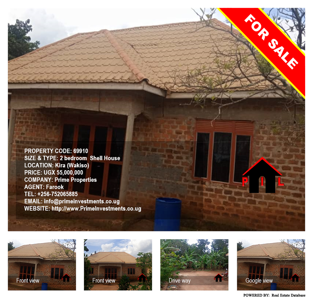 2 bedroom Shell House  for sale in Kira Wakiso Uganda, code: 69910