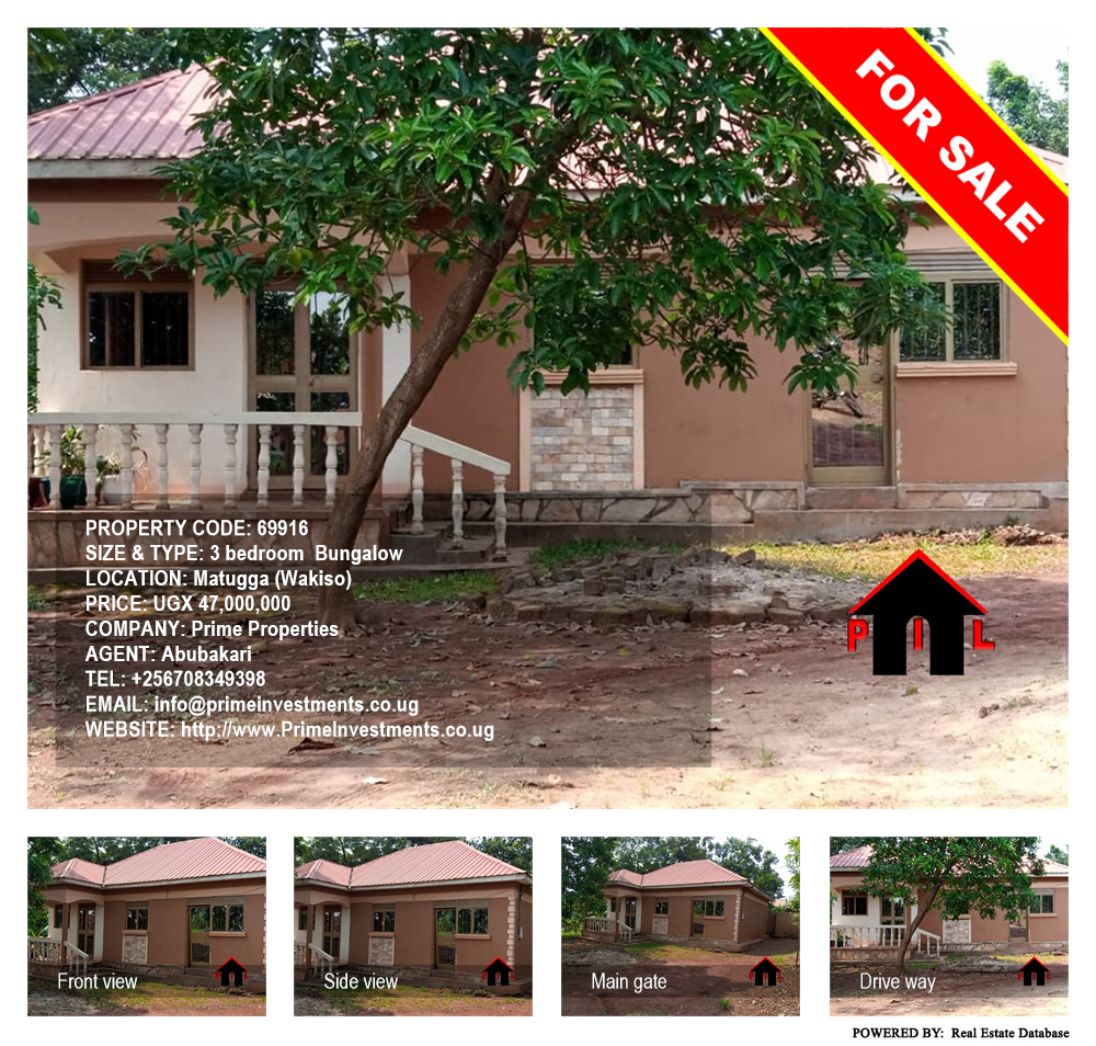 3 bedroom Bungalow  for sale in Matugga Wakiso Uganda, code: 69916