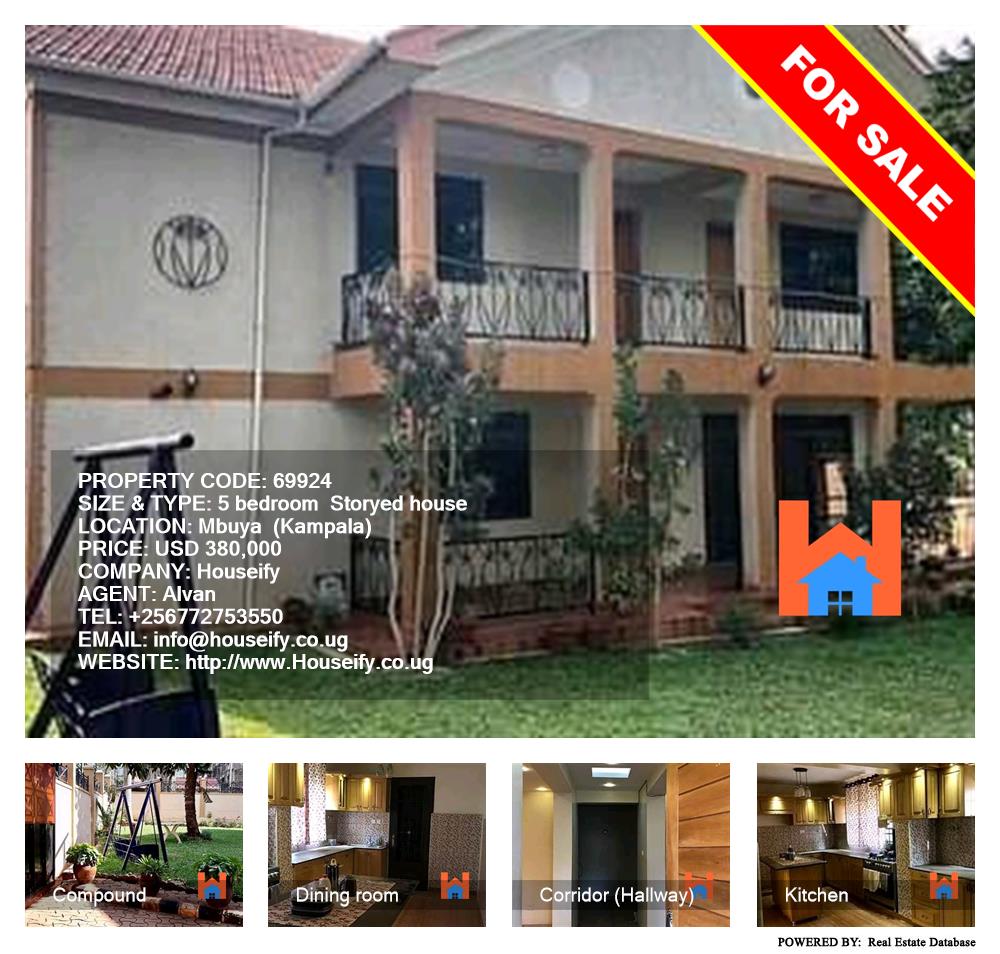 5 bedroom Storeyed house  for sale in Mbuya Kampala Uganda, code: 69924