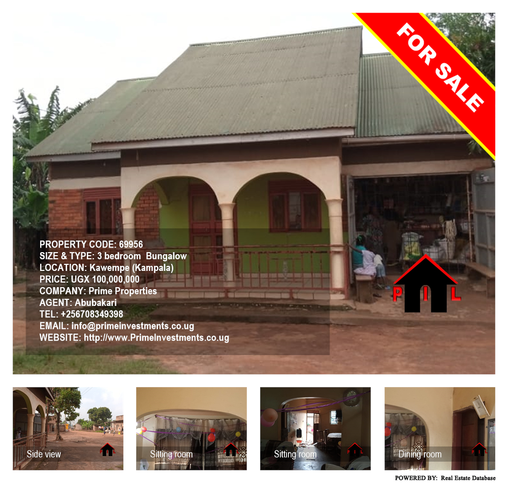 3 bedroom Bungalow  for sale in Kawempe Kampala Uganda, code: 69956