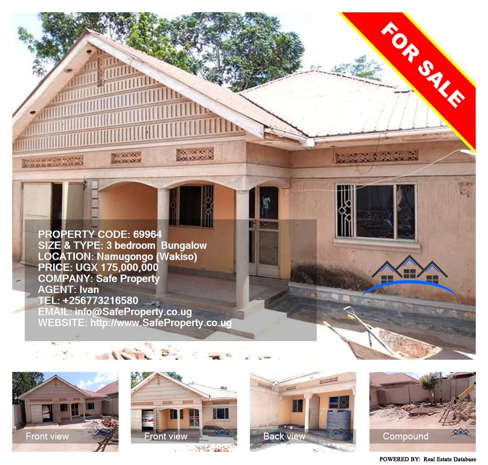 3 bedroom Bungalow  for sale in Namugongo Wakiso Uganda, code: 69964