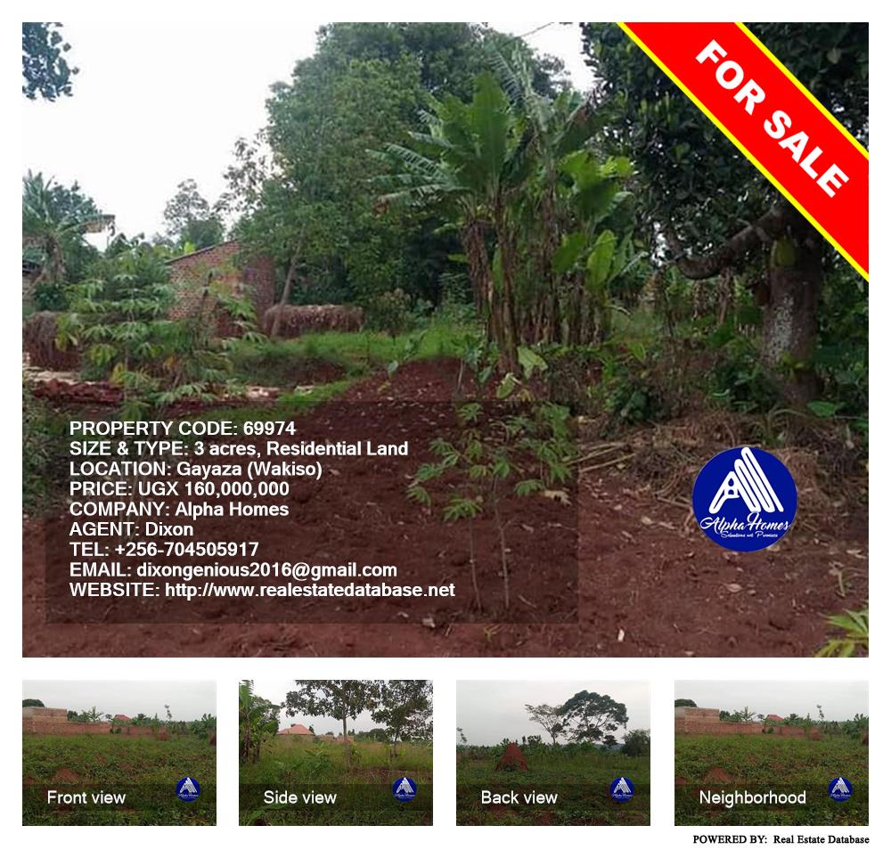 Residential Land  for sale in Gayaza Wakiso Uganda, code: 69974