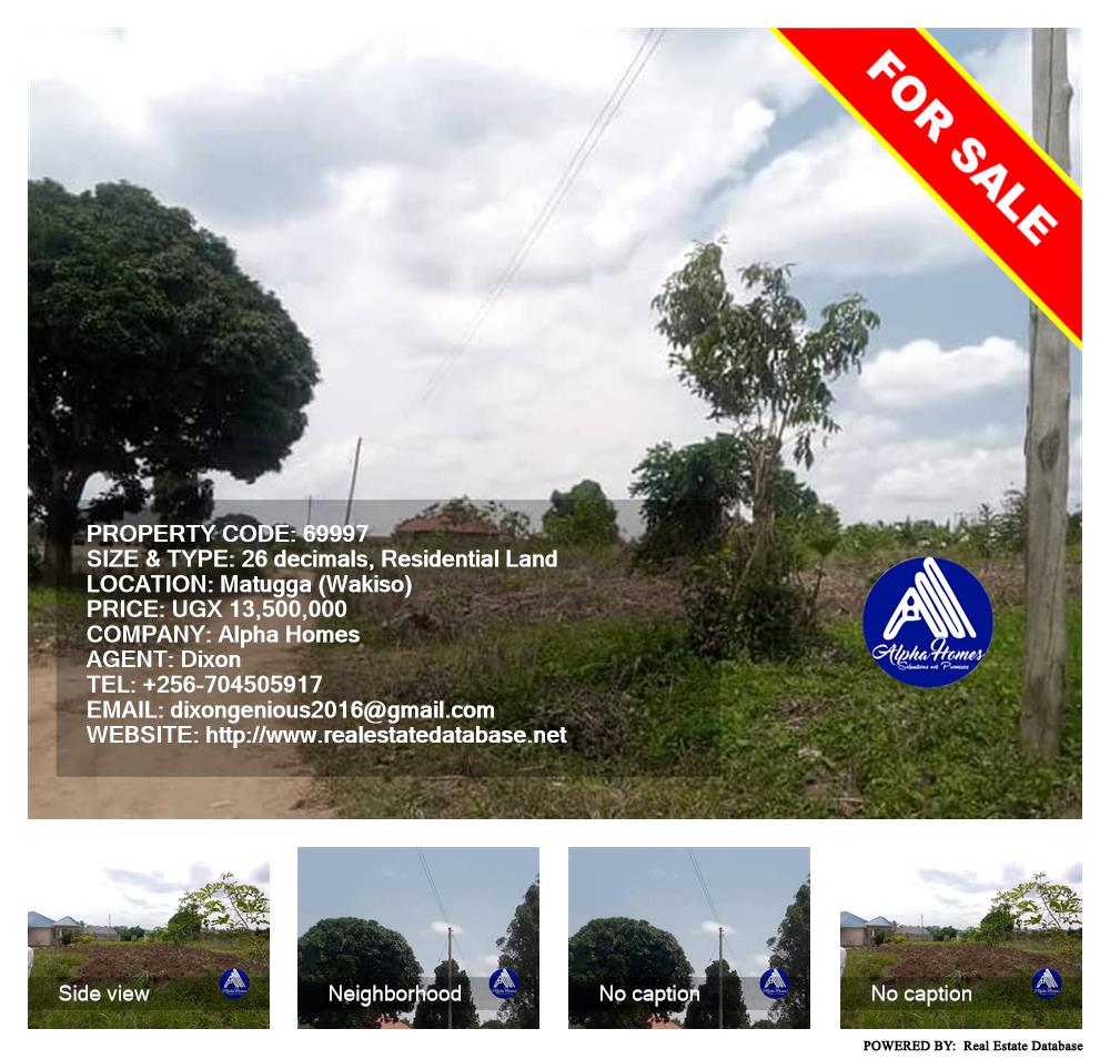 Residential Land  for sale in Matugga Wakiso Uganda, code: 69997