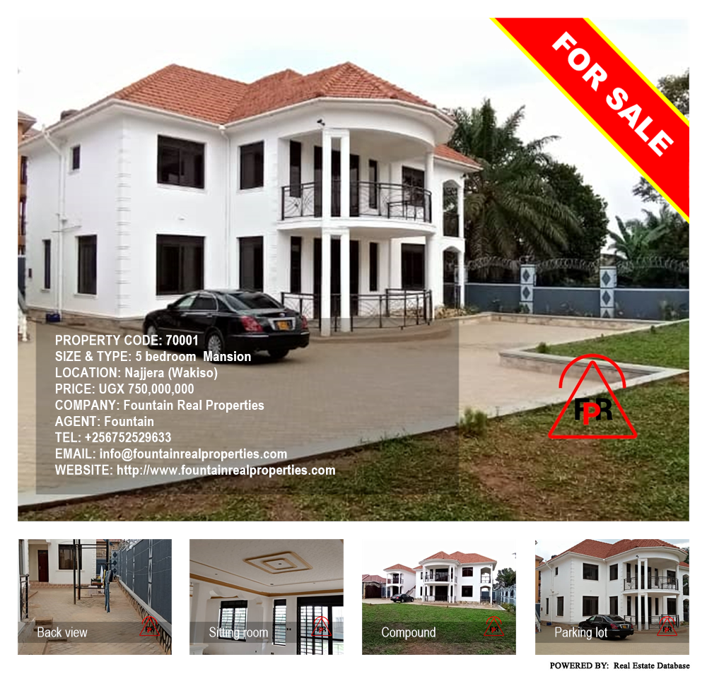 5 bedroom Mansion  for sale in Najjera Wakiso Uganda, code: 70001