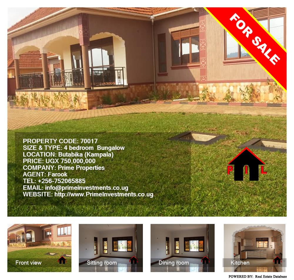 4 bedroom Bungalow  for sale in Butabika Kampala Uganda, code: 70017