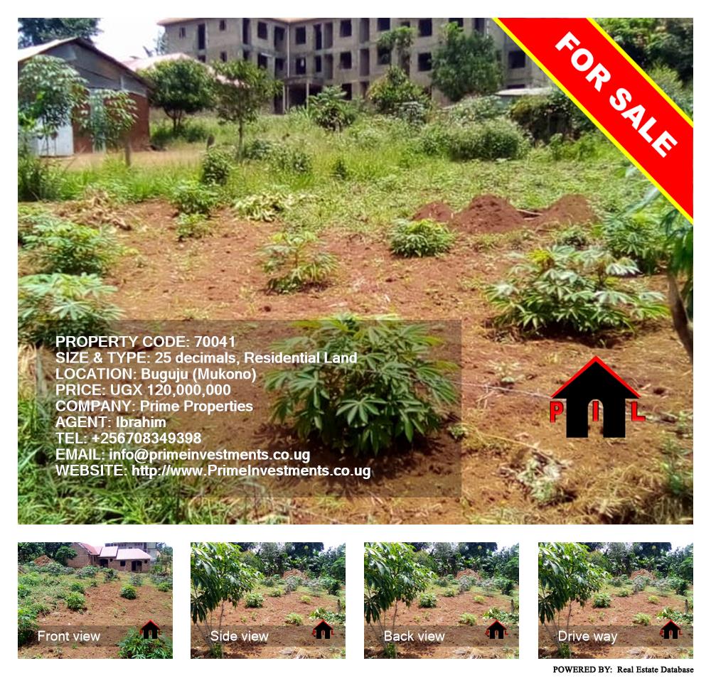 Residential Land  for sale in Bugujju Mukono Uganda, code: 70041