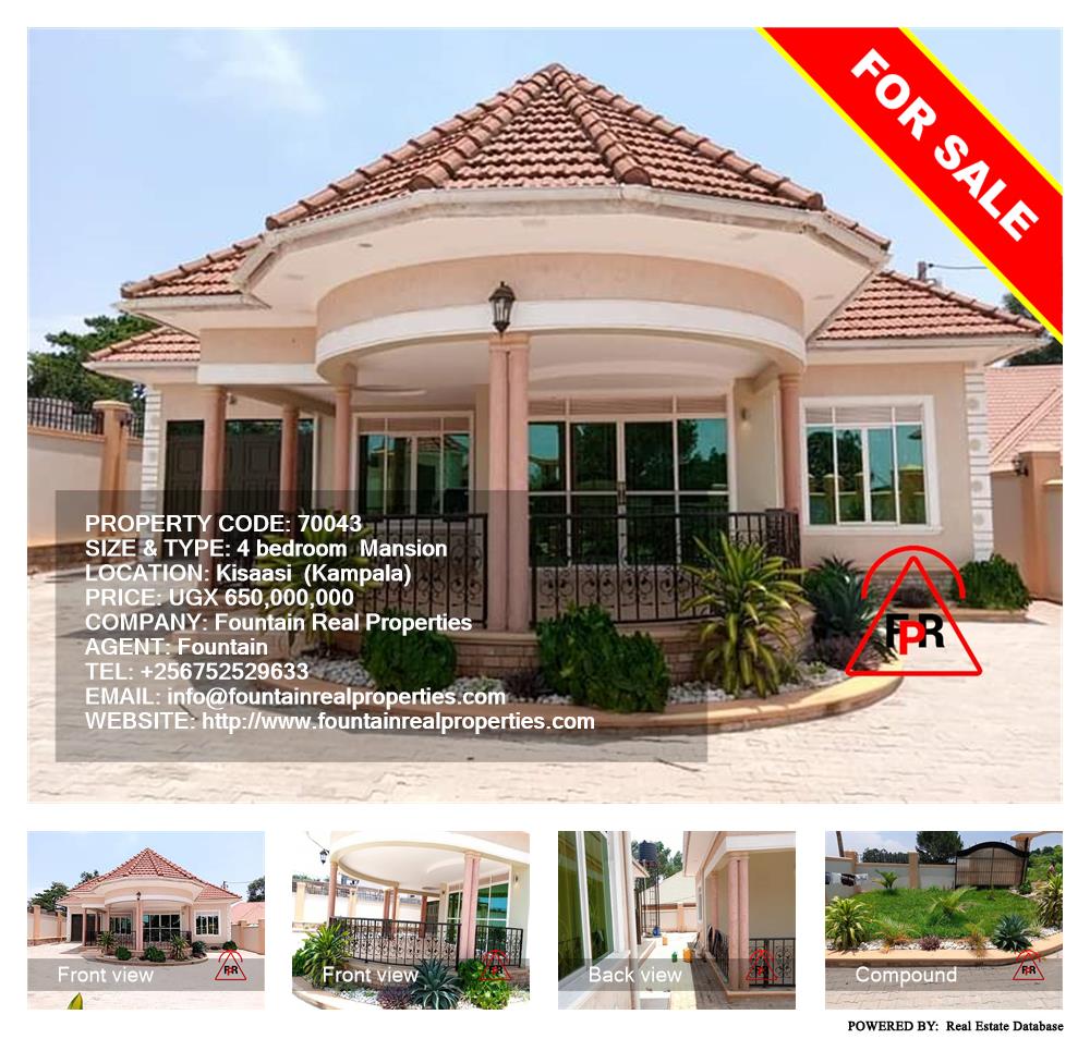 4 bedroom Mansion  for sale in Kisaasi Kampala Uganda, code: 70043