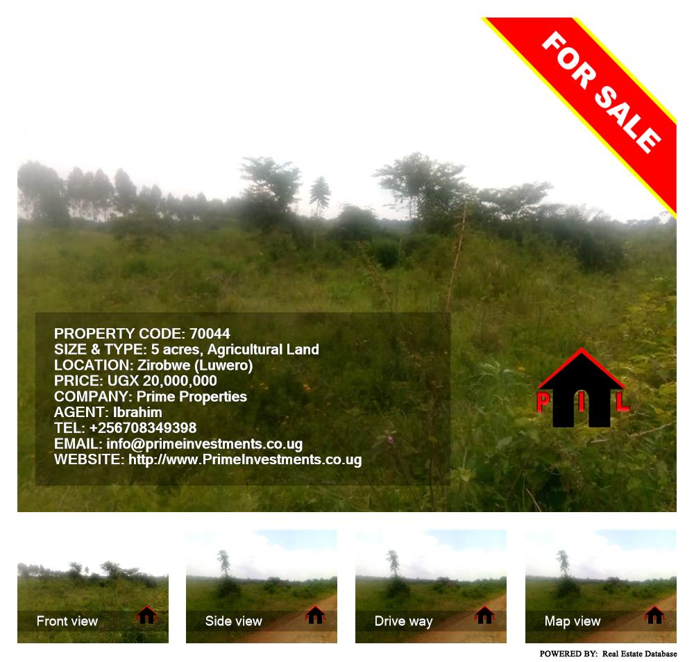 Agricultural Land  for sale in Ziloobwe Luweero Uganda, code: 70044