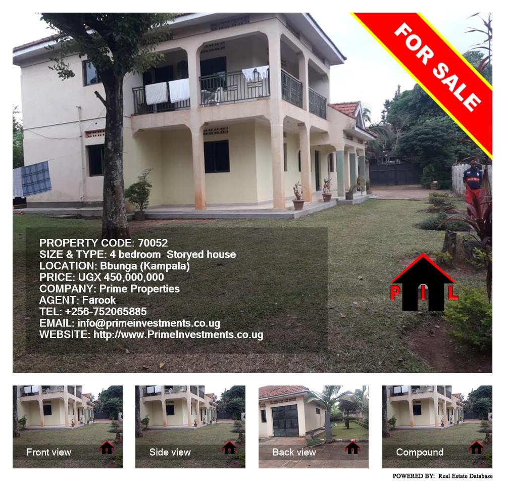 4 bedroom Storeyed house  for sale in Bbunga Kampala Uganda, code: 70052