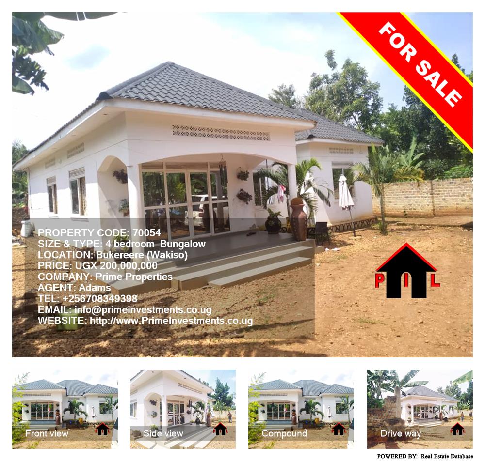 4 bedroom Bungalow  for sale in Bukeelele Wakiso Uganda, code: 70054