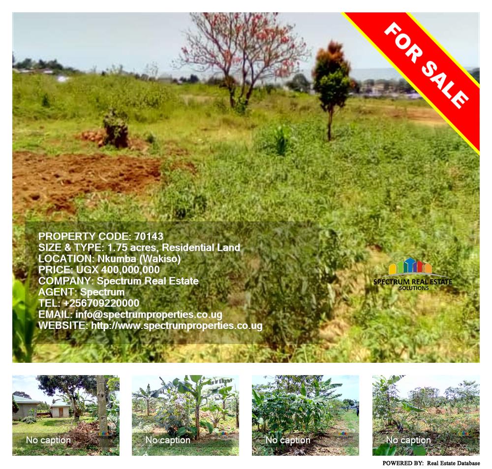 Residential Land  for sale in Nkumba Wakiso Uganda, code: 70143