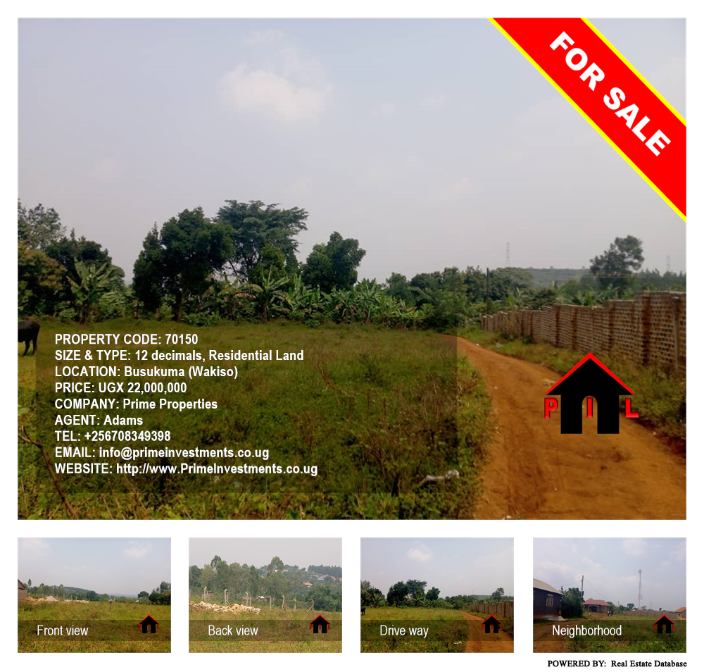 Residential Land  for sale in Busukuma Wakiso Uganda, code: 70150