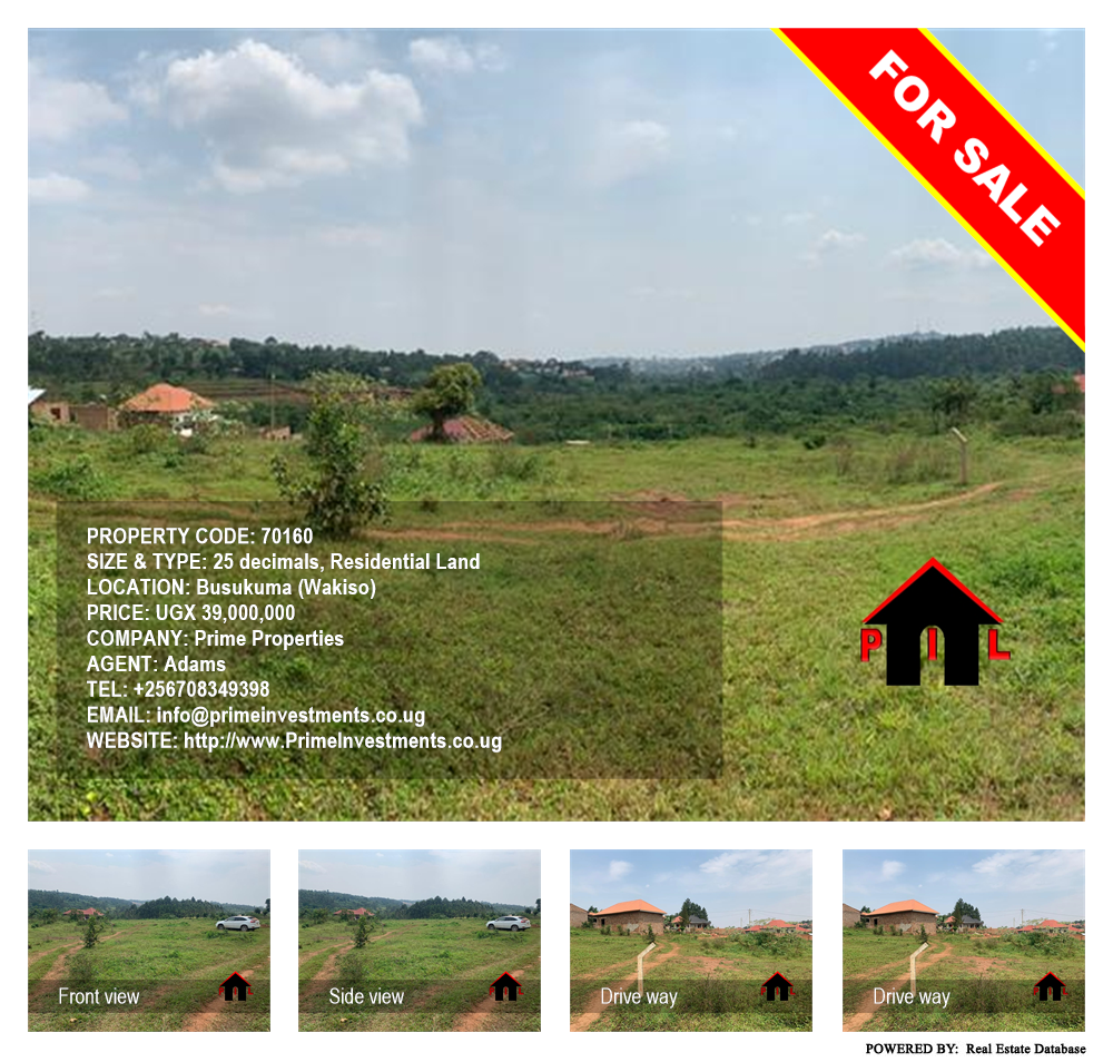 Residential Land  for sale in Busukuma Wakiso Uganda, code: 70160