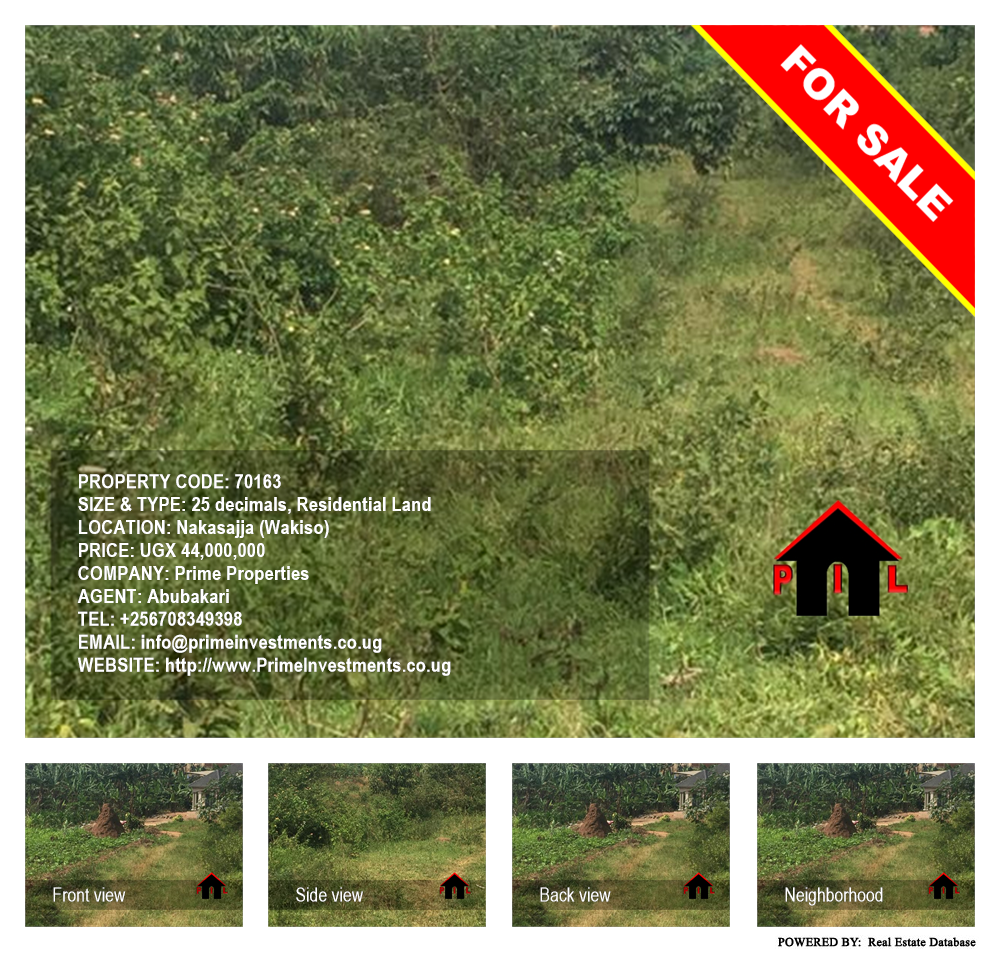 Residential Land  for sale in Nakassajja Wakiso Uganda, code: 70163