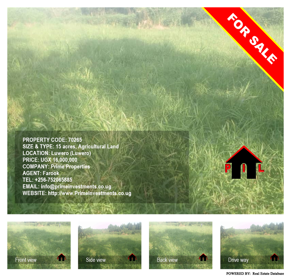 Agricultural Land  for sale in Luweero Luweero Uganda, code: 70265