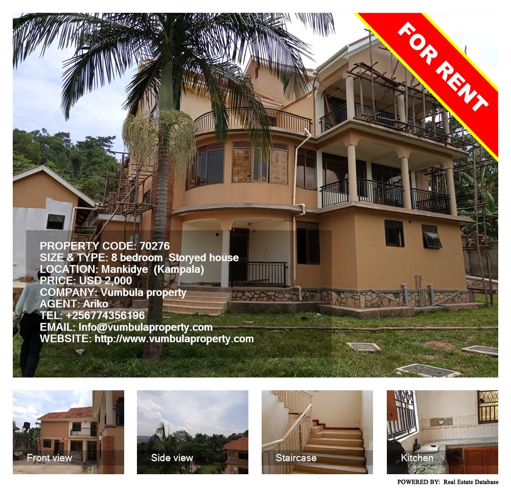 8 bedroom Storeyed house  for rent in Makindye Kampala Uganda, code: 70276