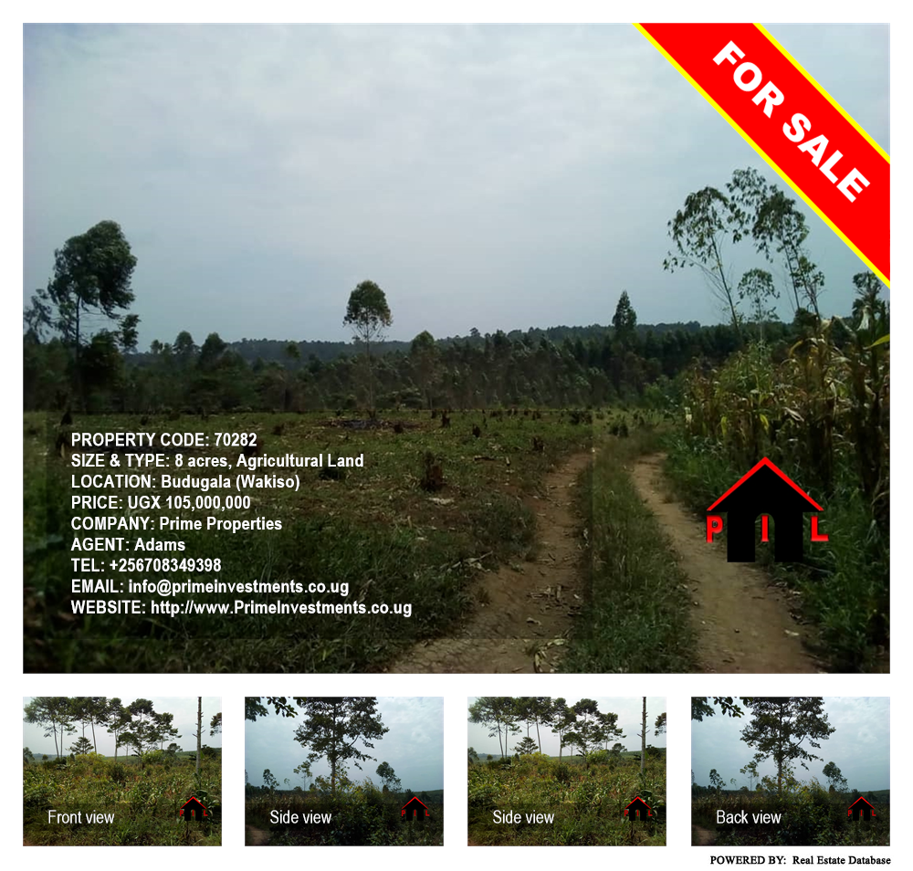 Agricultural Land  for sale in Buddugala Wakiso Uganda, code: 70282