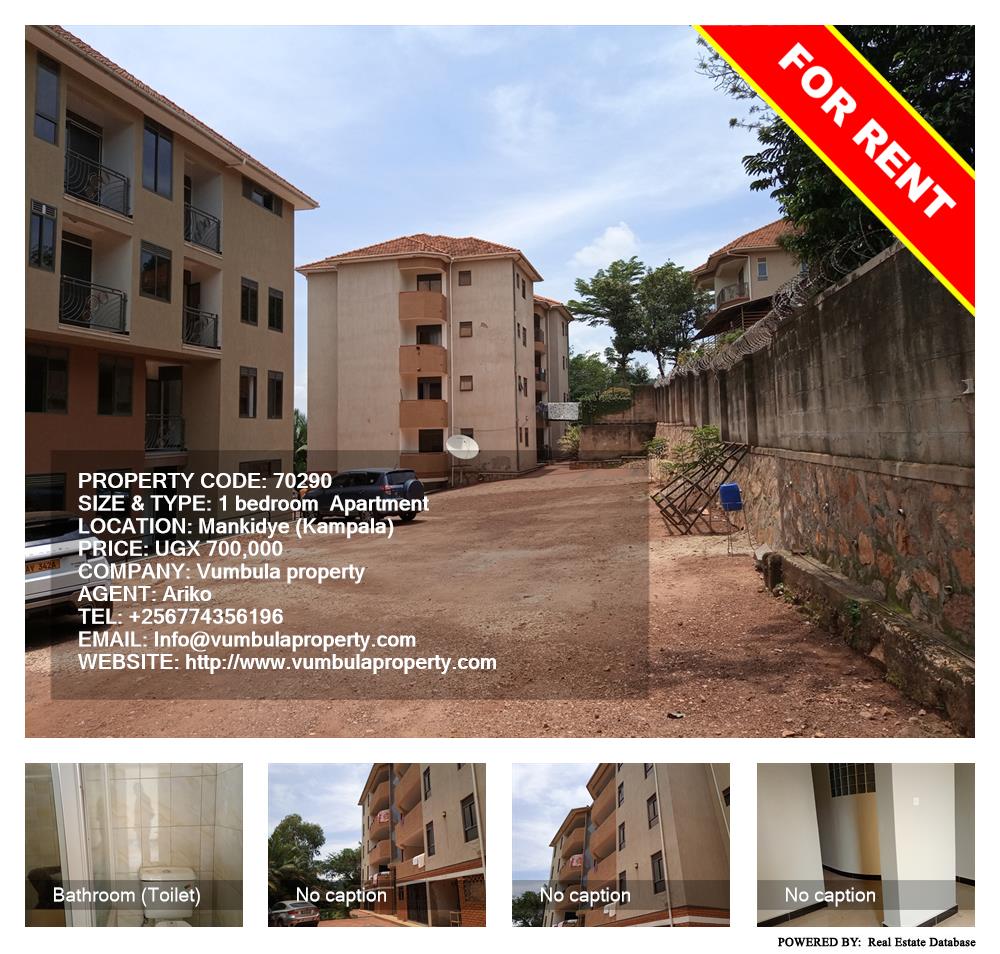 1 bedroom Apartment  for rent in Makindye Kampala Uganda, code: 70290