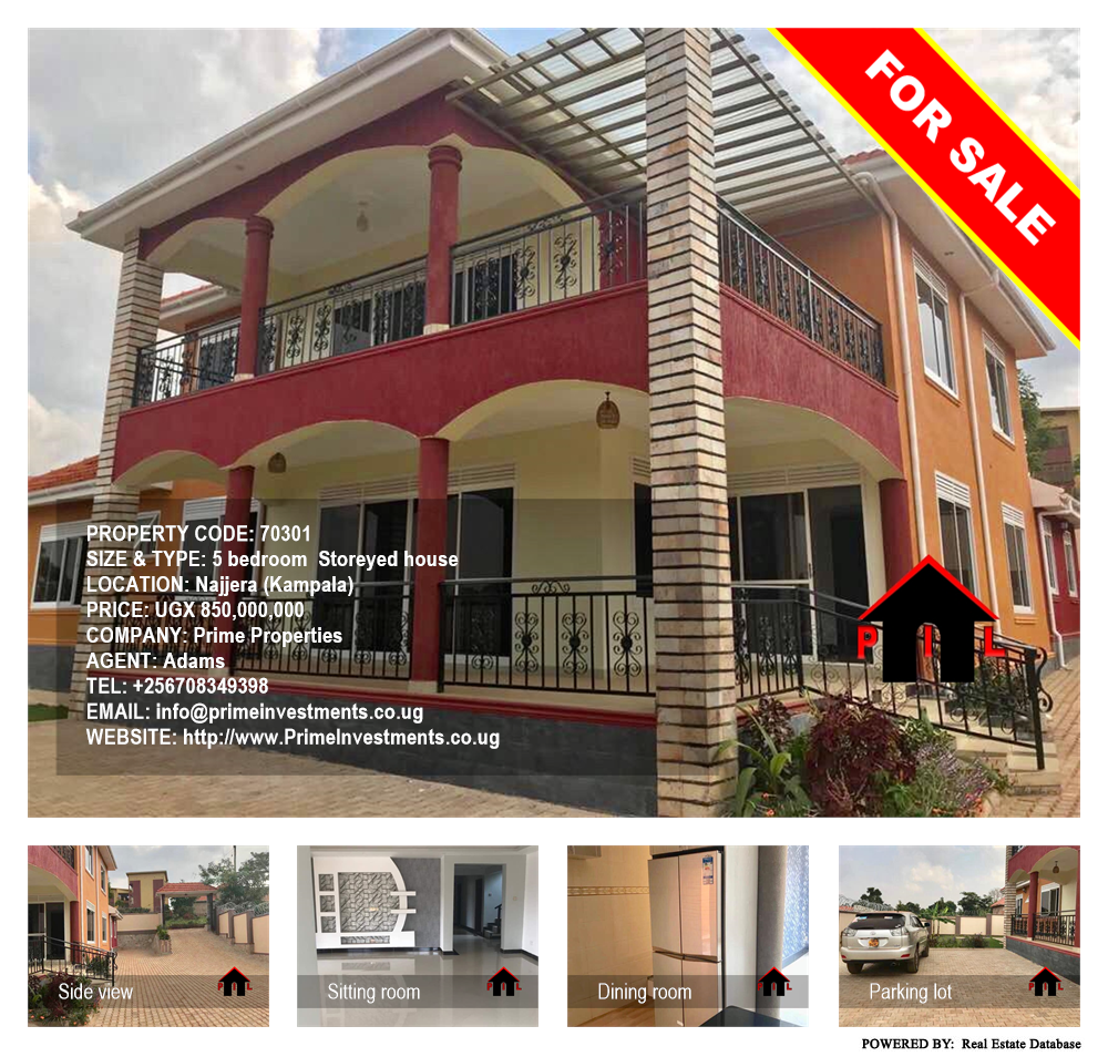 5 bedroom Storeyed house  for sale in Najjera Kampala Uganda, code: 70301