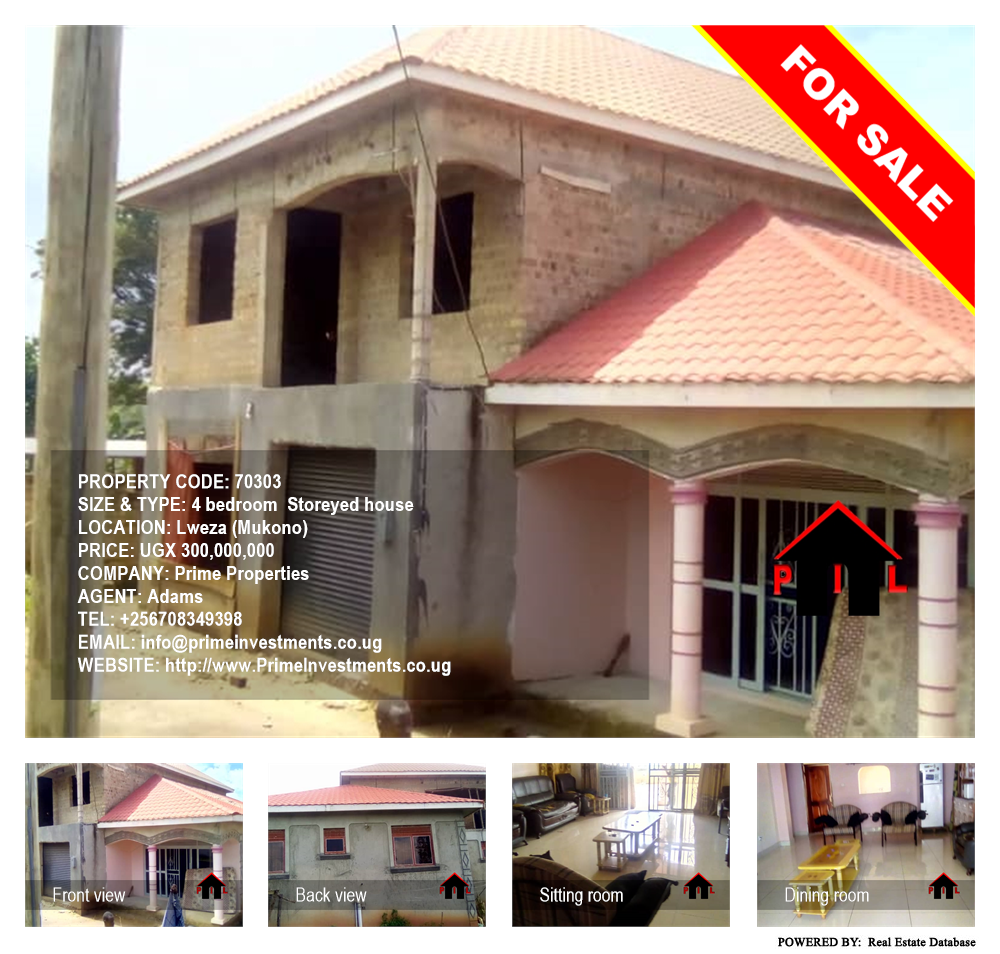 4 bedroom Storeyed house  for sale in Lweza Mukono Uganda, code: 70303
