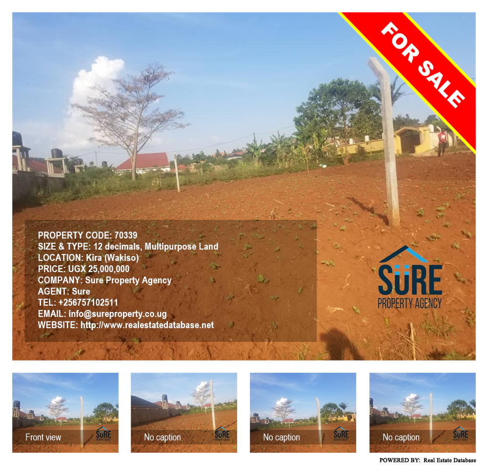 Multipurpose Land  for sale in Kira Wakiso Uganda, code: 70339
